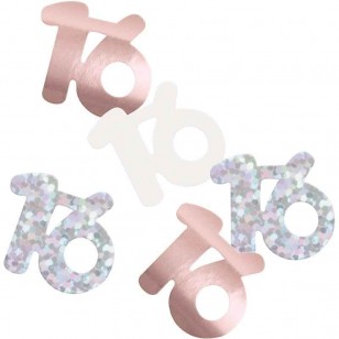 Rose Gold Glitz 16th Birthday Confetti 